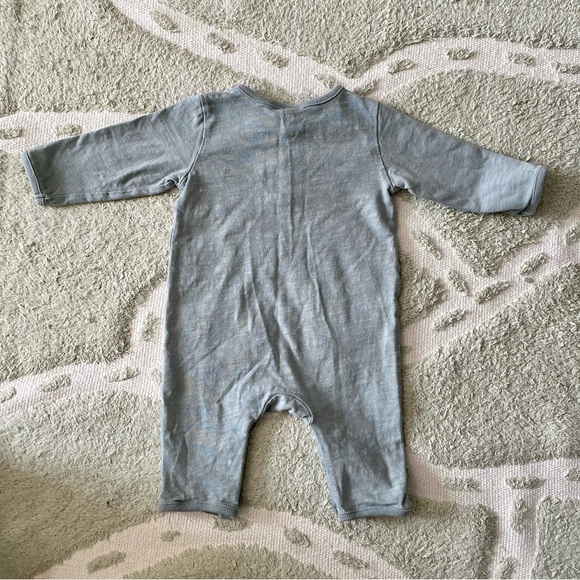H&M Baby Exclusive Henley Pocket Jumpsuit in Dusty Blue - 4-6 Months - Picture 3 of 3
